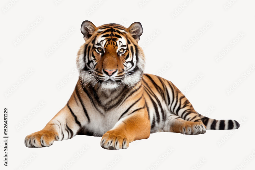 Fototapeta premium Tiger wildlife sitting animal.