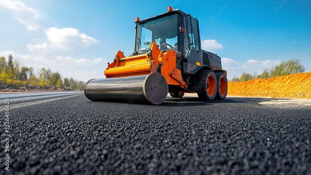 road roller on the road road roller on the road
