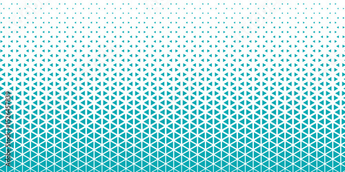 Transparent Vector Gradient Blue Color Halftone Background Staggered Dots Pattern