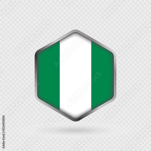 Free Download Nigeria Flag Icon in Hexagon Shape. - GFXLoad