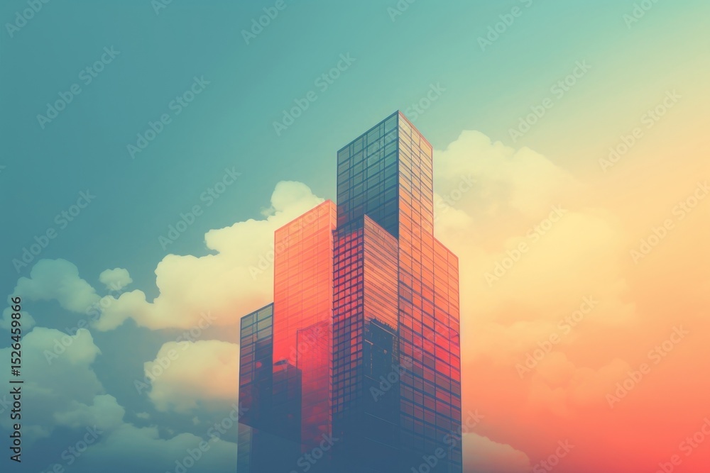 Fototapeta premium Skyscraper architecture cityscape building.