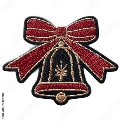 Christmas Bell with Bow Patch