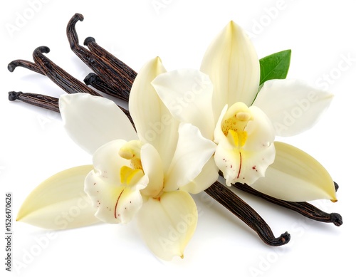 Vanilla orchid still life