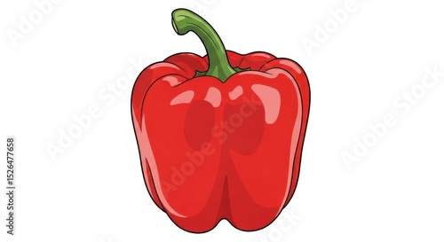 Vibrant Red Bell Pepper A Fresh and Healthy Vegetable
