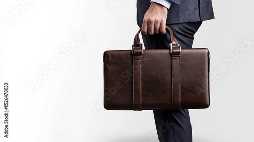 Wallpaper Mural Professional Businessman Wearing Suit While Holding a Dark Brown Briefcase in an Urban Environment Torontodigital.ca