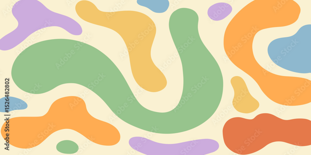 Twisted distorted retro groovy banner background Twisted distorted retro groovy banner background