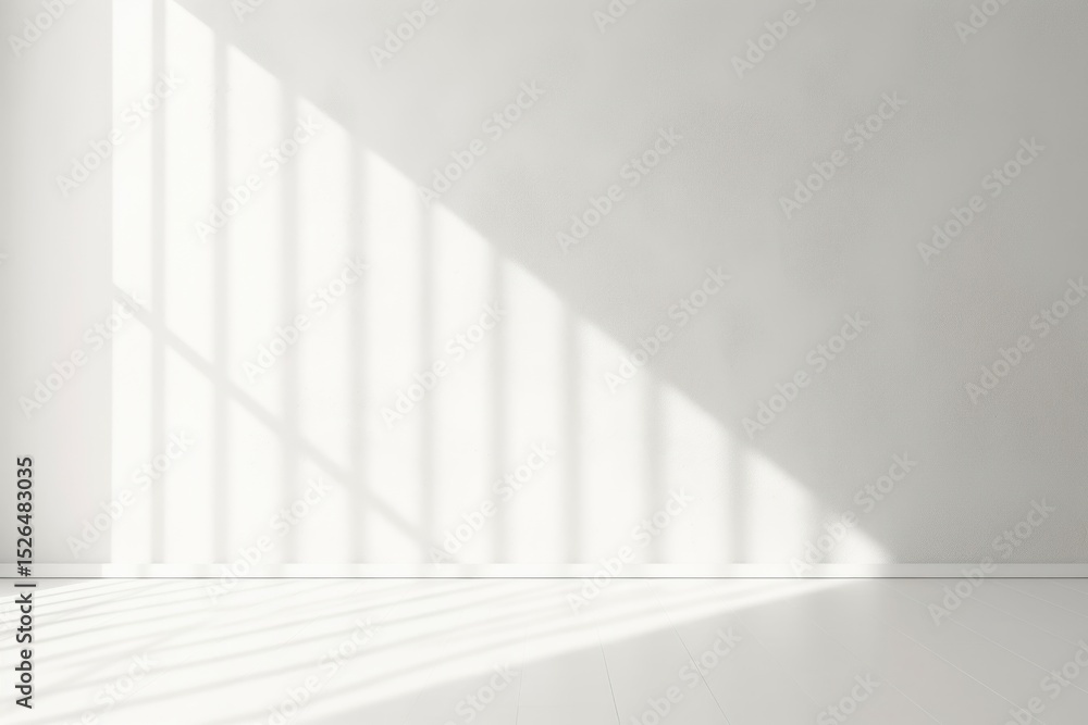 Obraz premium Shadow sunlight on wall white architecture backgrounds.