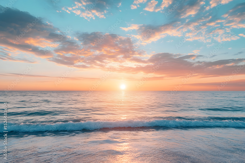 Obraz premium Abstract sunrise sky and ocean nature background