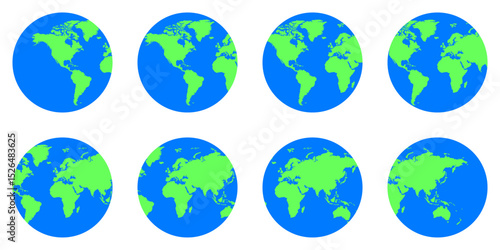 Detailed a set of sky blue and green world map image, perfect for travel blogs, business presentations, educational materials, and design projects. Enhance your content with this high-quality visual.