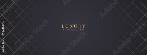 Abstract triangle luxury gold line shadow overlap on dark grey background