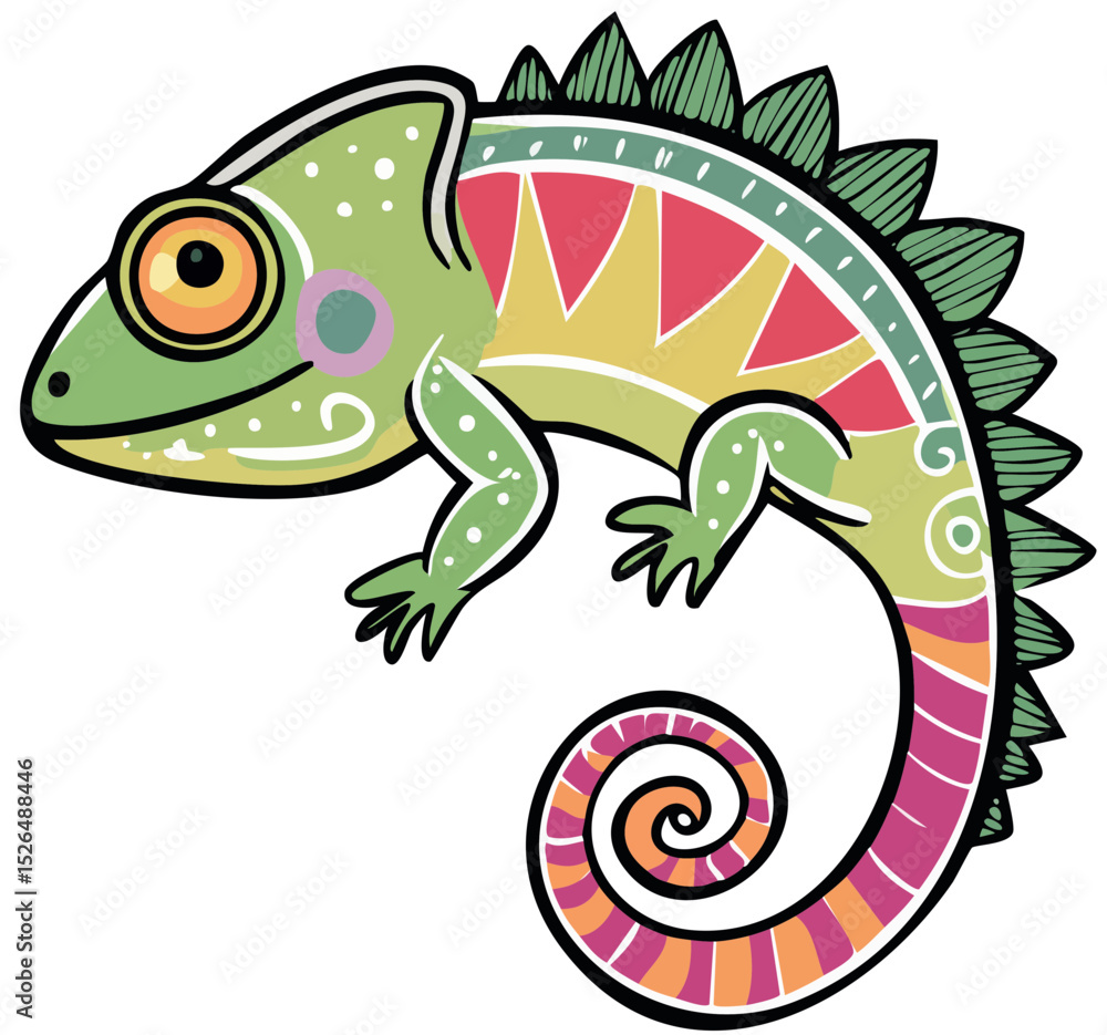 Obraz premium Artistic Gecko Character