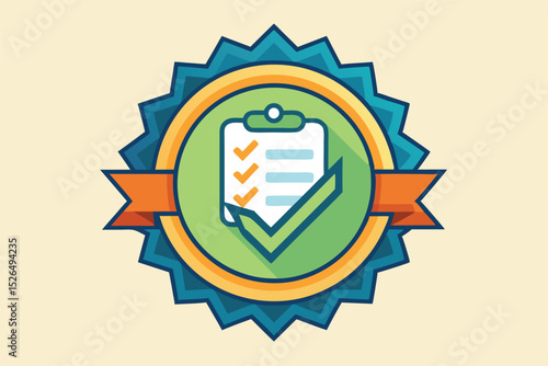 Checklist Badge Achieving Goals with Effective Task Management and Planning