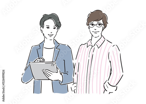 ビジネスパーソン男性二人