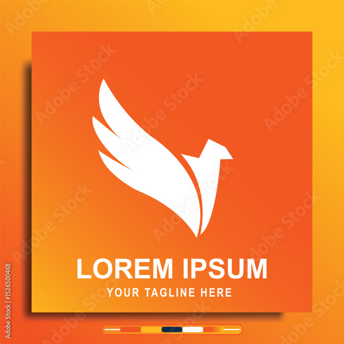 Eagle emblem logo icon template vector illustration design. Eagle symbol corporate brand identity vector.