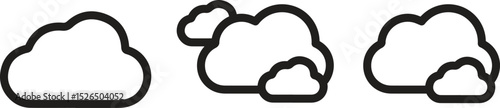 Cloud computing icon. Line, glyph and filled outline colorful version, abstract cloud outline and filled vector sign.
