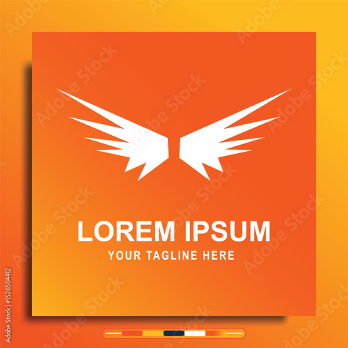 Eagle emblem logo icon template vector illustration design. Eagle symbol corporate brand identity vector.