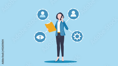 Businesswoman Strategy Session Collaboration Communication and Vision Meeting for Project Success and Career