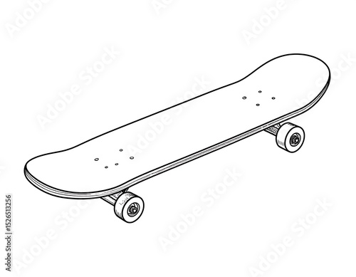 Simple skateboard illustration