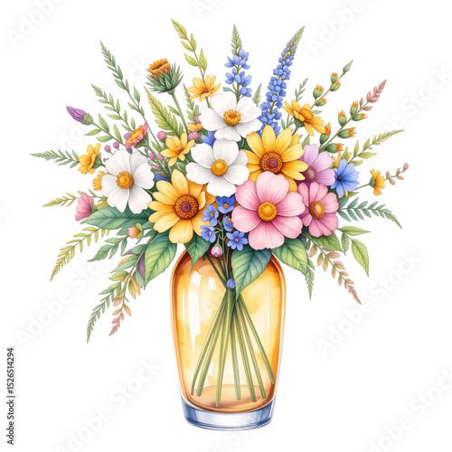 Vibrant floral arrangement home decor illustration studio setting close-up view nature's beauty