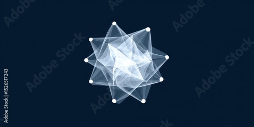 Sci-Fi Inspired Low-Poly Atomic Diagram