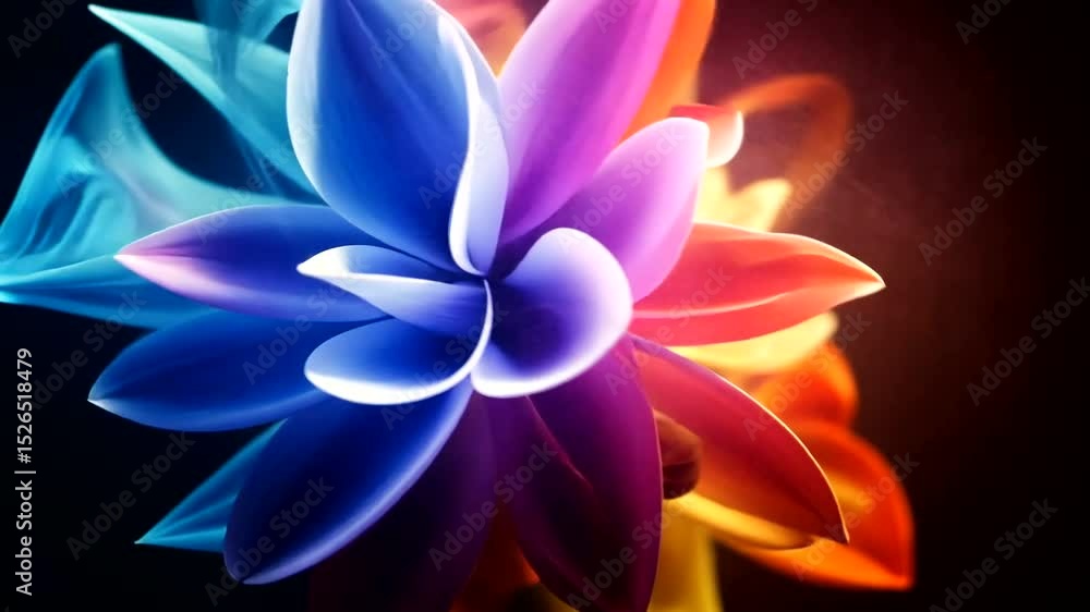 Colorful Abstract Flower Design Colorful Abstract Flower Design