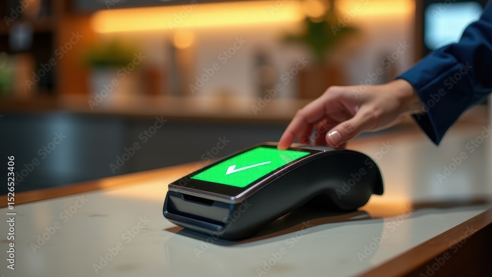 Fototapeta premium NFC Payment Terminal in Store
