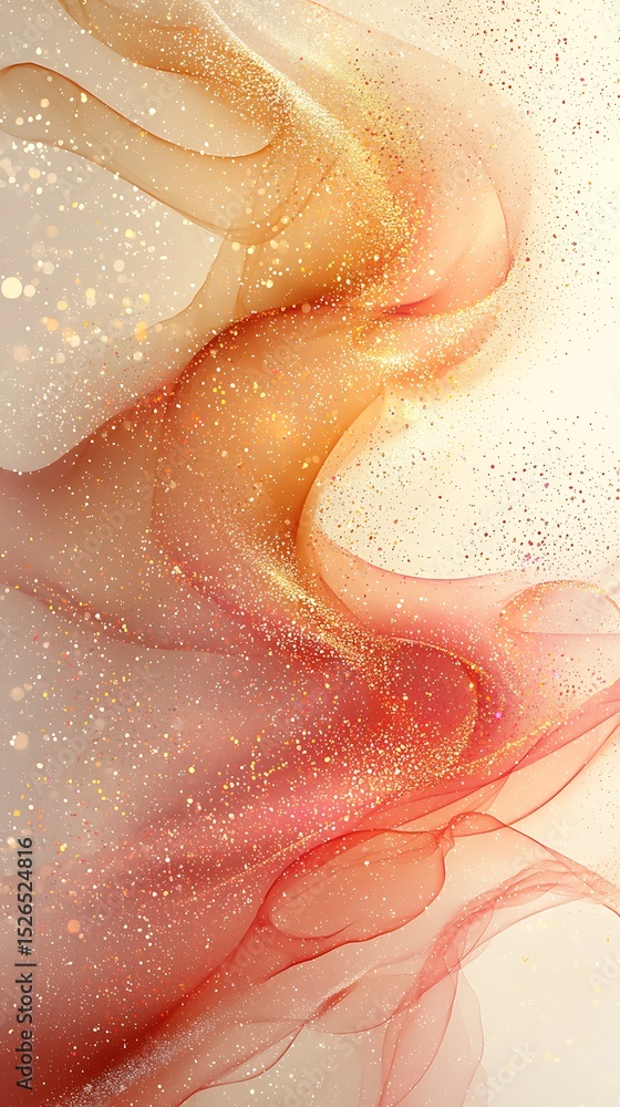 Fototapeta premium Gentle glittering flow in digital art high resolution picture