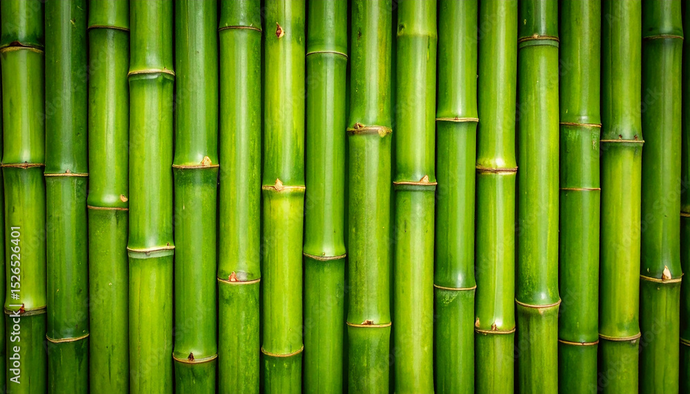 Obraz premium Bamboo forest trees with green leaves. Spring or summer time. Beautiful nature.