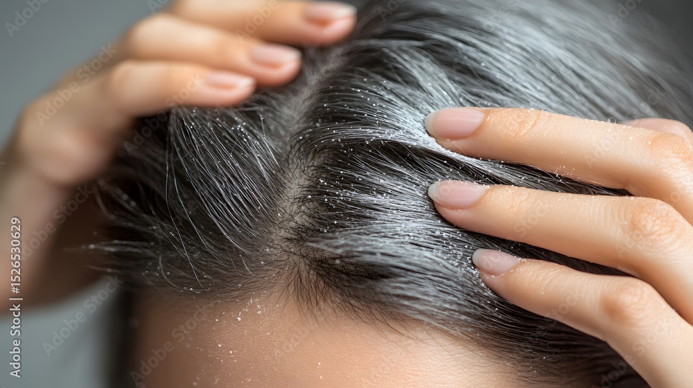 Obraz premium How to treat dandruff flaky scalp dry itchy hair remedies for healthy hair and scalp care routine tips