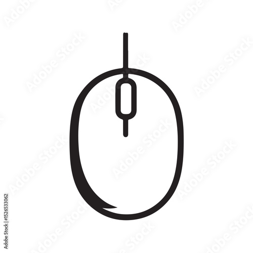 Set of computer mouse icons in flat vector style. Includes various designs of wired and wireless mice, symbolizing technology, navigation, hardware, and user interface
