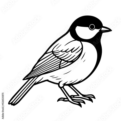 tit vector realistic line icon on white background
Vector line icon animal, wildlife