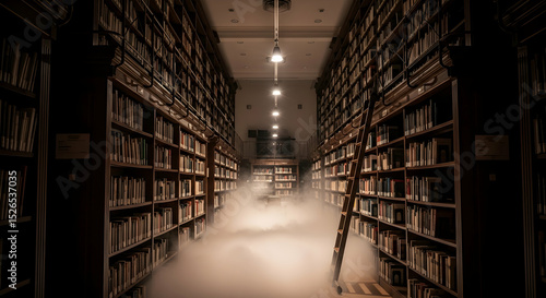 Wallpaper Mural Mystical Library: A Journey Into Realms of Knowledge and Imagination Torontodigital.ca