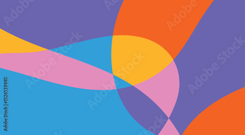 Abstract colorful background with organic primitive shapes. Cheerful childish background with liquid forms. Vector illustration.