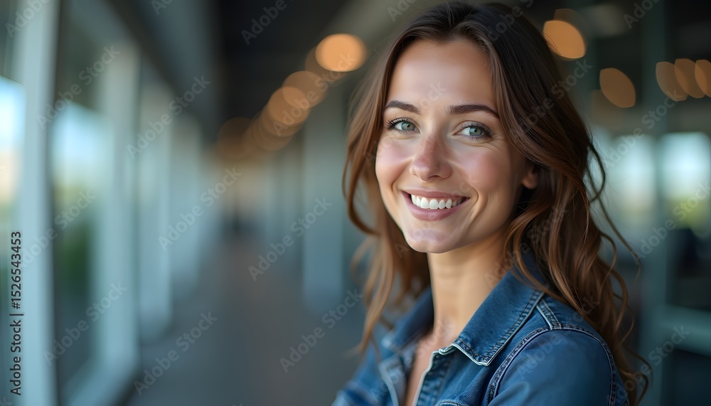 Junge Frau mit natürlichem Lächeln in moderner Büroatmosphäre
Junge Frau mit natürlichem Lächeln in moderner Büroatmosphäre
