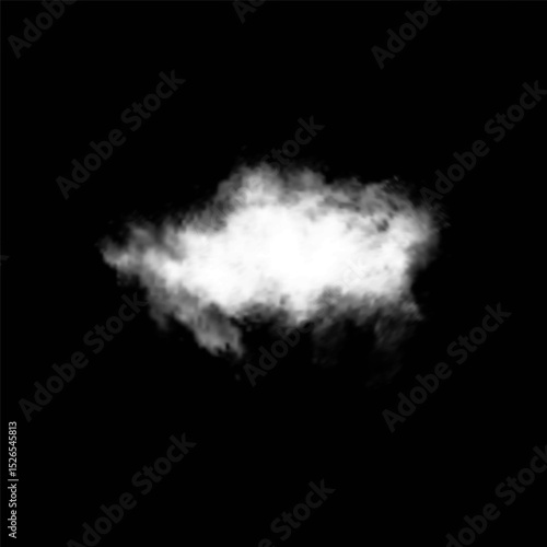 White realistic isolated steam or cloud on transparent background. Cloud, nature sky or food smoke symbol. Weather element or pattern art. Cloud texture, fire smoke wave, foggy nature. Cloud png