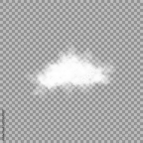 White realistic isolated steam or cloud on transparent background. Cloud, nature sky or food smoke symbol. Weather element or pattern art. Cloud texture, fire smoke wave, foggy nature. Cloud png