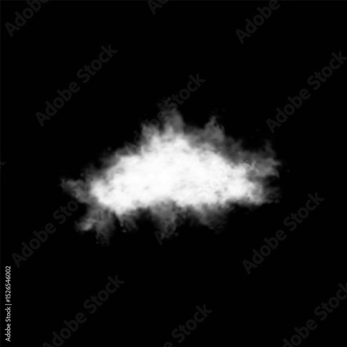 White realistic isolated steam or cloud on transparent background. Cloud, nature sky or food smoke symbol. Weather element or pattern art. Cloud texture, fire smoke wave, foggy nature. Cloud png