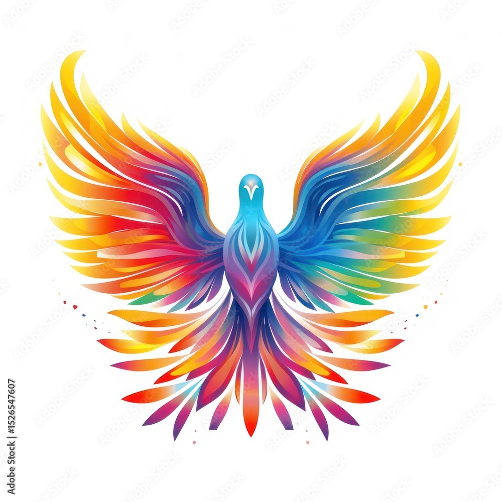 Naklejka premium Dove abstract graphics art.