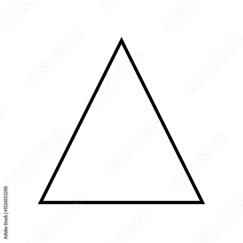Minimal Triangle Icon – Geometric Vector Outline