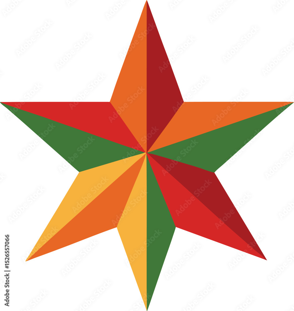 Obraz premium christmas star icon clipart vector on transparent background
