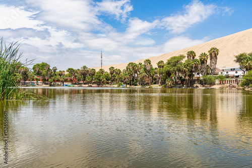 Wallpaper Mural View of the Huacachina Oasis lagoon and the sand dunes in Ica, Peru Torontodigital.ca