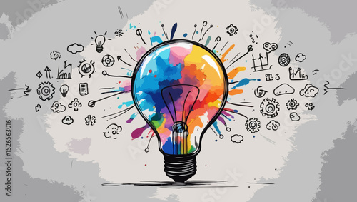 Bright idea and creative thinking
