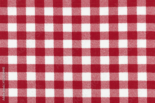 Close-up of red and white checkered fabric