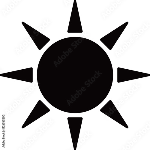 太陽のアイコン　モノトーン