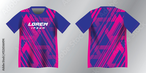 pink purple and blue abstract background pattern for sport jersey design mockup