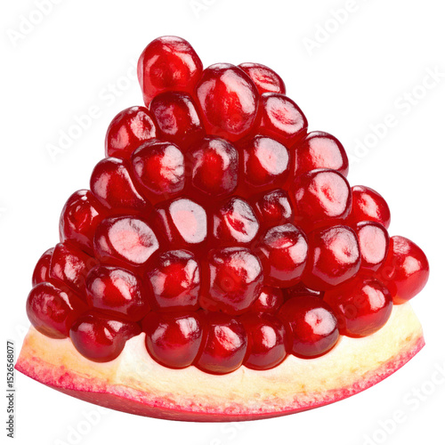 Realistic PNG Pomegranate Slice