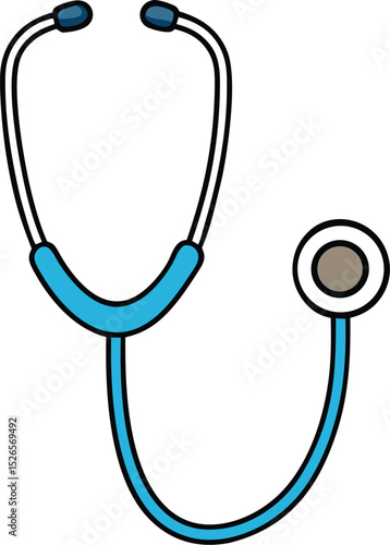 stethoscope icon clipart vector on transparent background	
