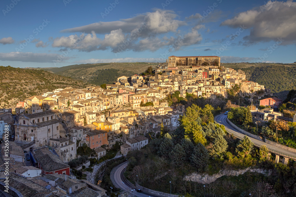 Fototapeta premium Cityscape of Ragusa Ibla, Sicily, Italy