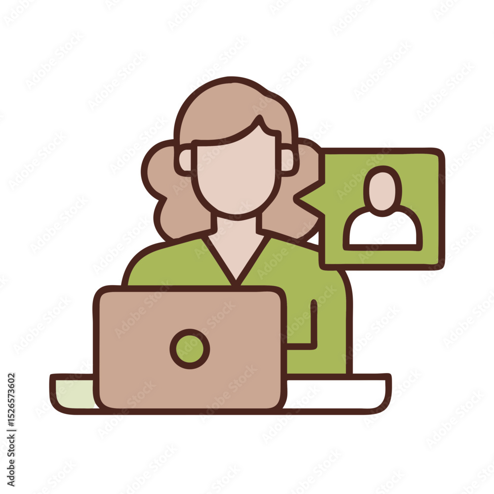 Online Learning Icon Online Learning Icon