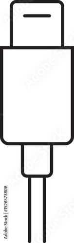 USB cable connector icon. USB type lightning and micro usb phone charger vector isolated transparent background. Plug adapter symbol. Electronic device connector. Smartphone charger sign.